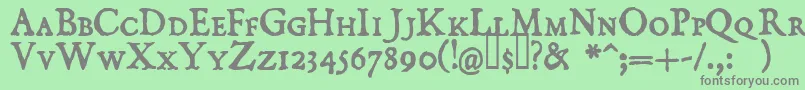 DOMISC   Font – Gray Fonts on Green Background