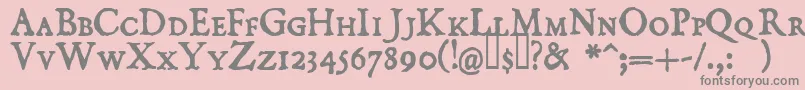 DOMISC   Font – Gray Fonts on Pink Background