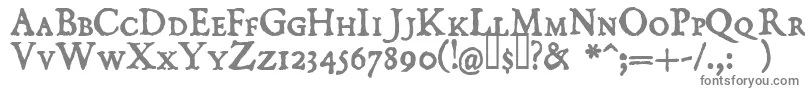 フォントDOMISC   – 白い背景に灰色の文字