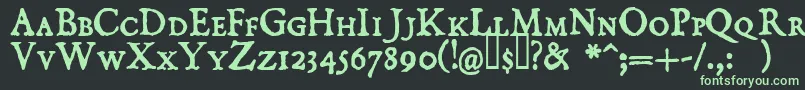 DOMISC   Font – Green Fonts on Black Background