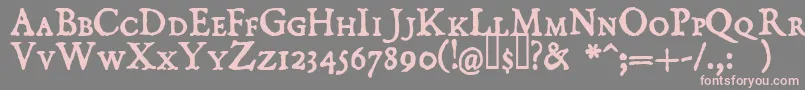 DOMISC   Font – Pink Fonts on Gray Background