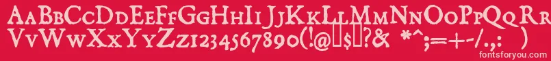 DOMISC   Font – Pink Fonts on Red Background