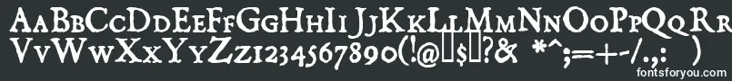 フォントDOMISC   – 黒い背景に白い文字