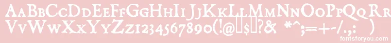 DOMISC   Font – White Fonts on Pink Background