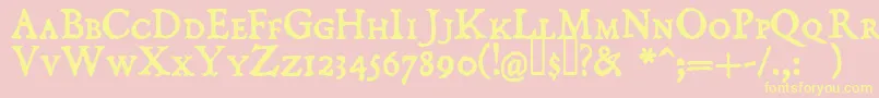 DOMISC   Font – Yellow Fonts on Pink Background