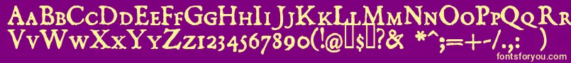DOMISC   Font – Yellow Fonts on Purple Background