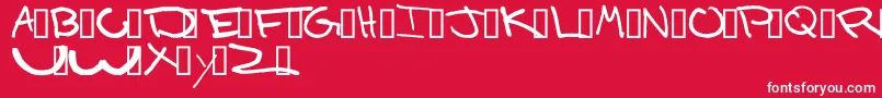 DONALD Font – White Fonts on Red Background