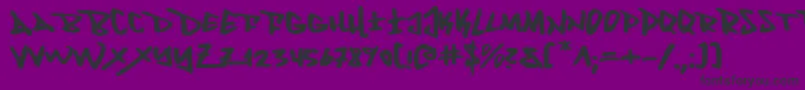 フォントFantomExpanded – 紫の背景に黒い文字