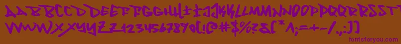 FantomExpanded Font – Purple Fonts on Brown Background