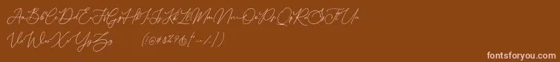 Donatellia Demo Font – Pink Fonts on Brown Background