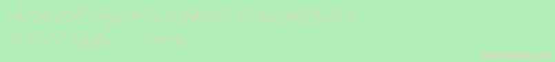 Donatellia Demo Font – Pink Fonts on Green Background