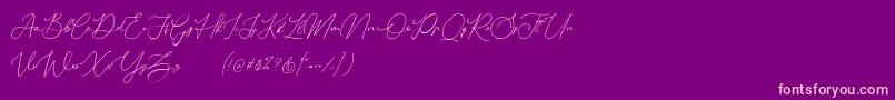 Donatellia Demo Font – Pink Fonts on Purple Background