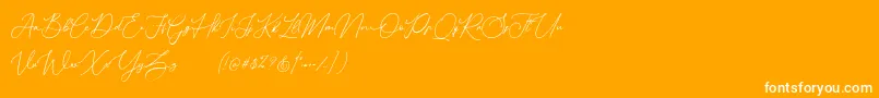 Donatellia Demo Font – White Fonts on Orange Background
