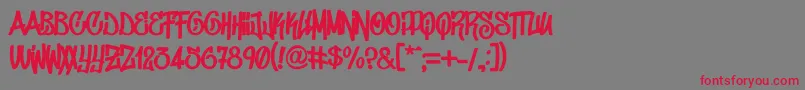 DonGraffiti Font – Red Fonts on Gray Background