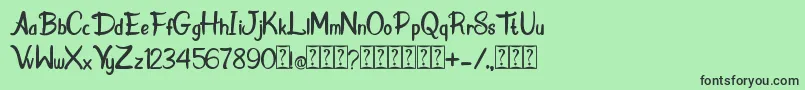 Donkey Stone-fontti – mustat fontit vihreällä taustalla