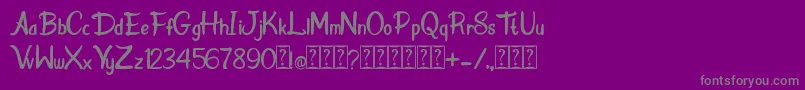 Donkey Stone Font – Gray Fonts on Purple Background
