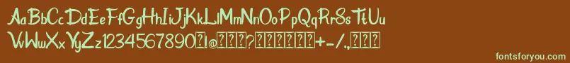 Donkey Stone Font – Green Fonts on Brown Background