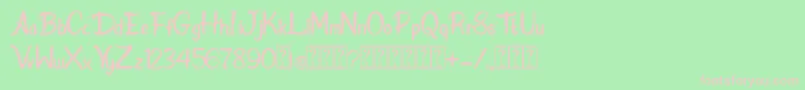 Donkey Stone Font – Pink Fonts on Green Background