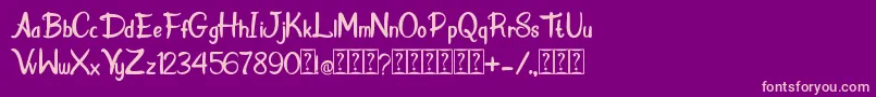 Donkey Stone Font – Pink Fonts on Purple Background