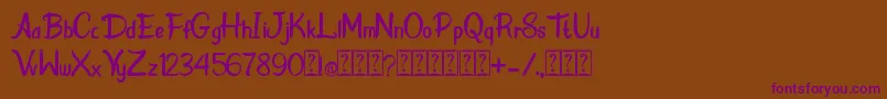 Donkey Stone Font – Purple Fonts on Brown Background