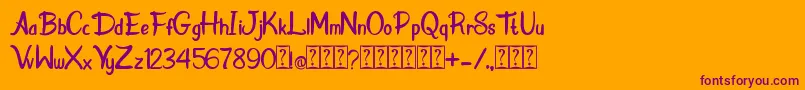 Donkey Stone Font – Purple Fonts on Orange Background