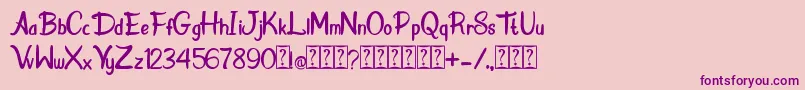 Donkey Stone Font – Purple Fonts on Pink Background