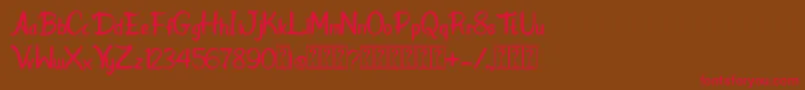 Donkey Stone Font – Red Fonts on Brown Background