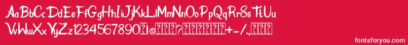 Donkey Stone Font – White Fonts on Red Background