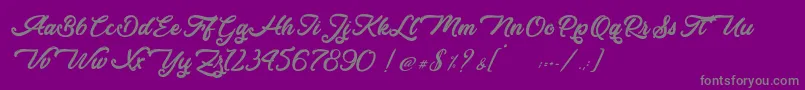 Donkey Talk   Personal Use-Schriftart – Graue Schriften auf violettem Hintergrund