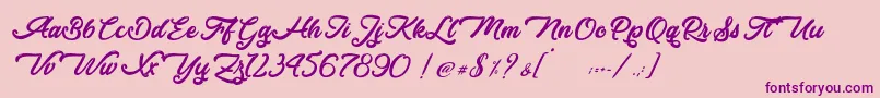 Donkey Talk   Personal Use-Schriftart – Violette Schriften auf rosa Hintergrund