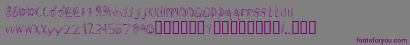 Czcionka donner – fioletowe czcionki na szarym tle