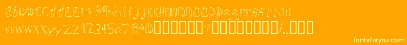 donner Font – Yellow Fonts on Orange Background