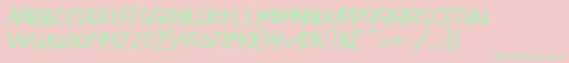 Donnis Font – Green Fonts on Pink Background