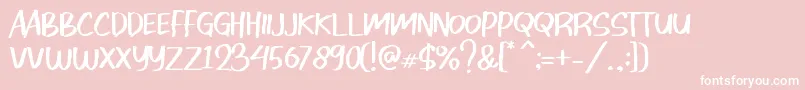 Donnis Font – White Fonts on Pink Background