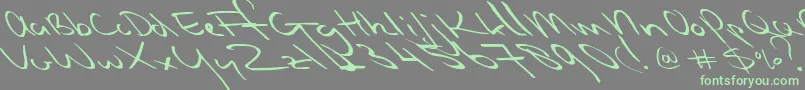 Slipstreamsweetheart-Schriftart – Grüne Schriften auf grauem Hintergrund