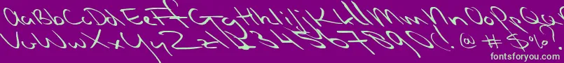 Шрифт Slipstreamsweetheart – зелёные шрифты на фиолетовом фоне