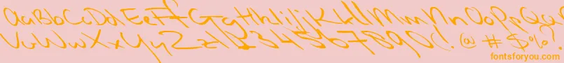 Slipstreamsweetheart Font – Orange Fonts on Pink Background