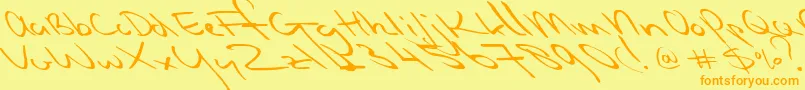 Slipstreamsweetheart Font – Orange Fonts on Yellow Background