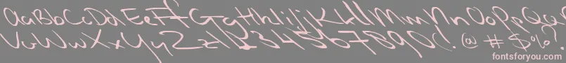Шрифт Slipstreamsweetheart – розовые шрифты на сером фоне