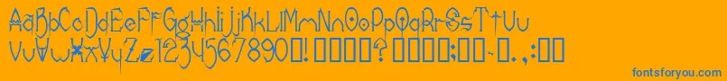 Шрифт DONRC    – синие шрифты на оранжевом фоне