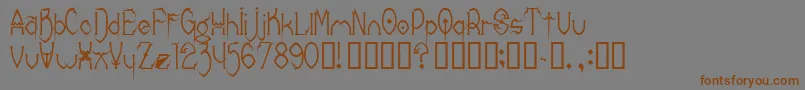 Weitere Informationen zur DONRC -Schriftart DONRC -Schriftart – Braune Schriften auf grauem Hintergrund