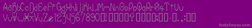 DONRC   -Schriftart – Graue Schriften auf violettem Hintergrund