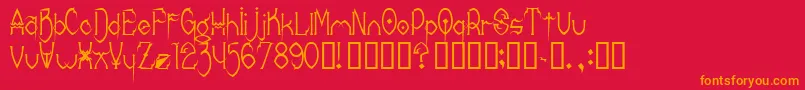 DONRC    Font – Orange Fonts on Red Background