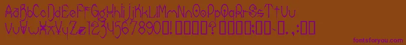 Шрифт DONRC    – фиолетовые шрифты на коричневом фоне
