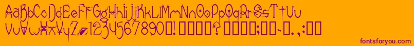 Шрифт DONRC    – фиолетовые шрифты на оранжевом фоне