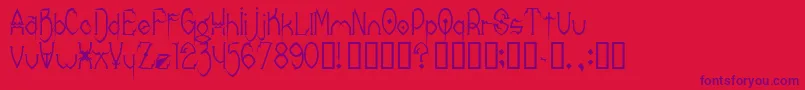 DONRC    Font – Purple Fonts on Red Background