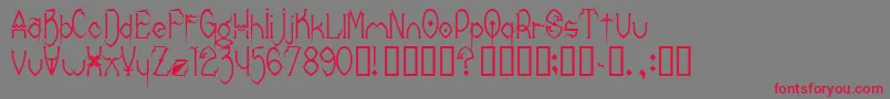 DONRC    Font – Red Fonts on Gray Background
