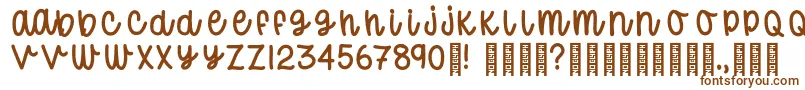 DonutWorryTrial Regular Font – Brown Fonts on White Background