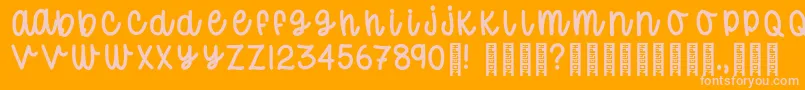 DonutWorryTrial Regular Font – Pink Fonts on Orange Background