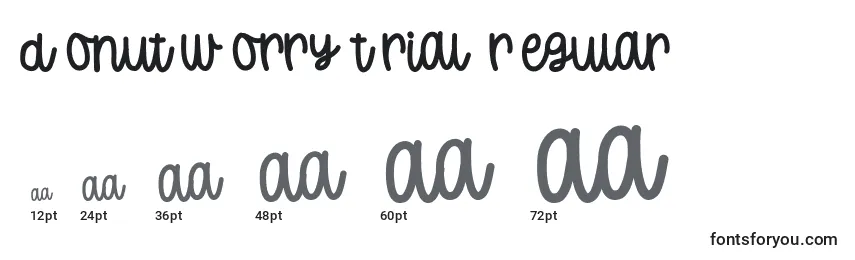 DonutWorryTrial Regular Font Sizes